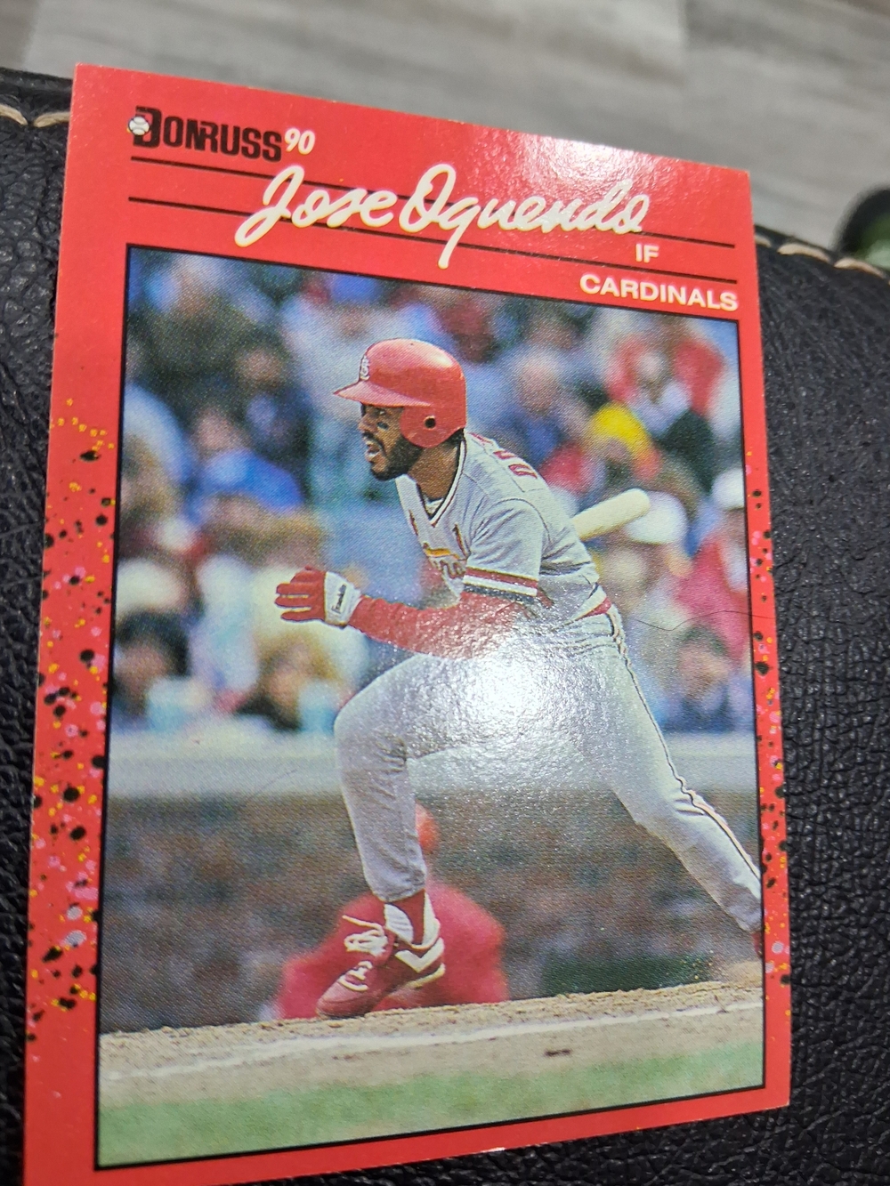 Topps Donruss 90 Jose Oquendo Cardinals - Red HELP BLACKIE RECOVERY